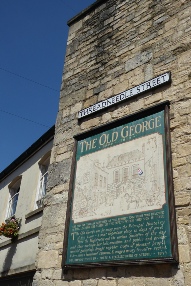 Old pub sign in Stroud. 