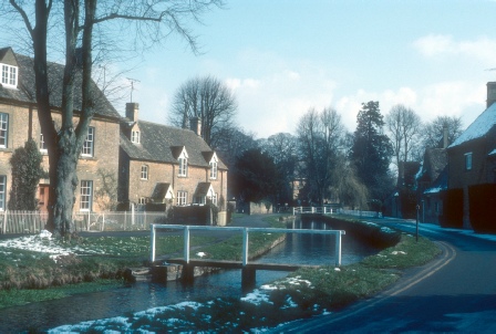 The road through Lower Slaughter.