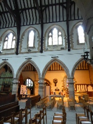 Inside the church in Newland.