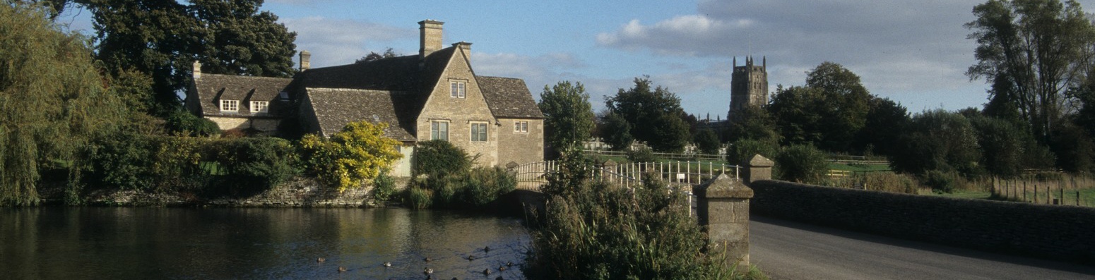A village scene in Gloucestershire.